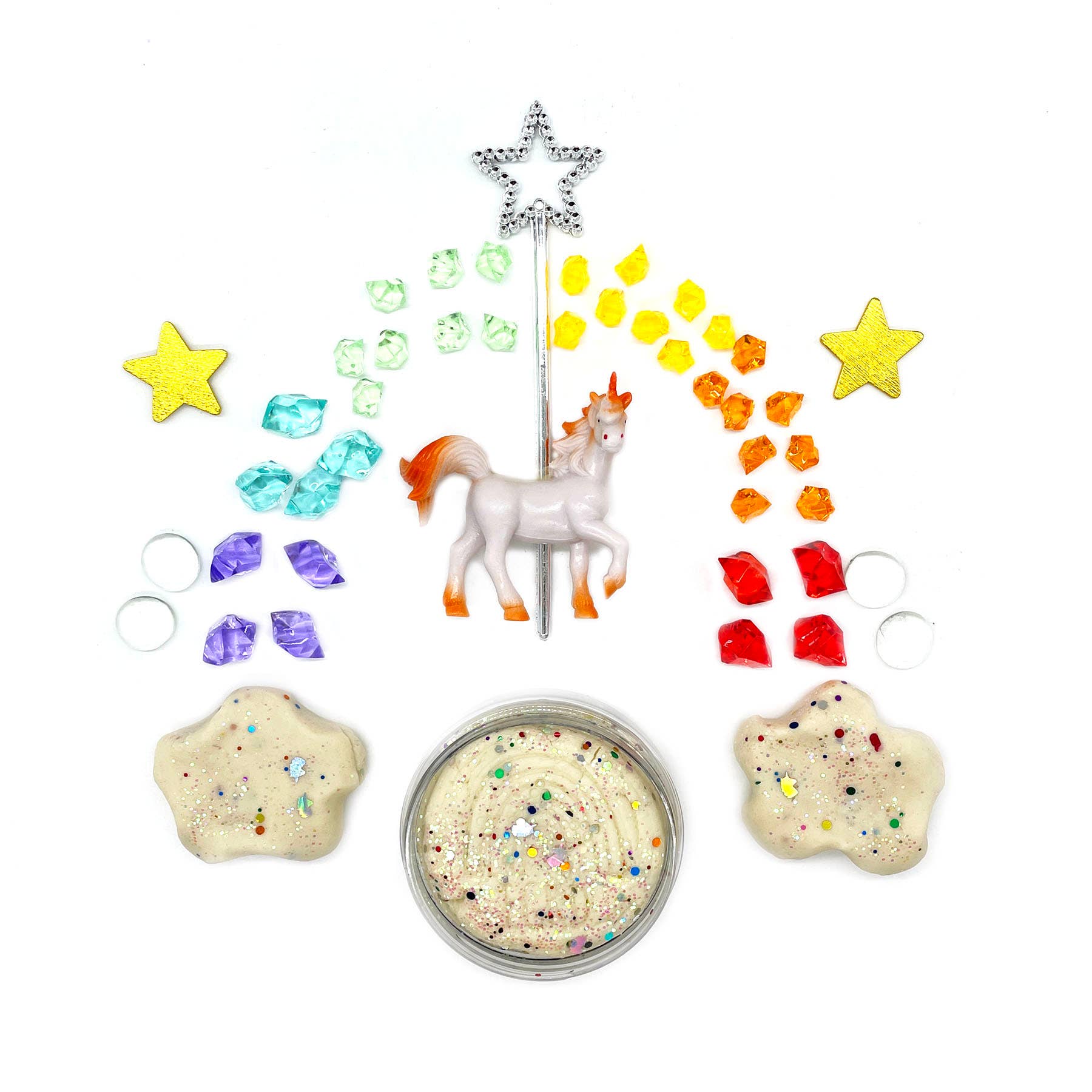 Unicorn Rainbow (Vanilla Buttercream) Sensory Dough Play Kit: Scented