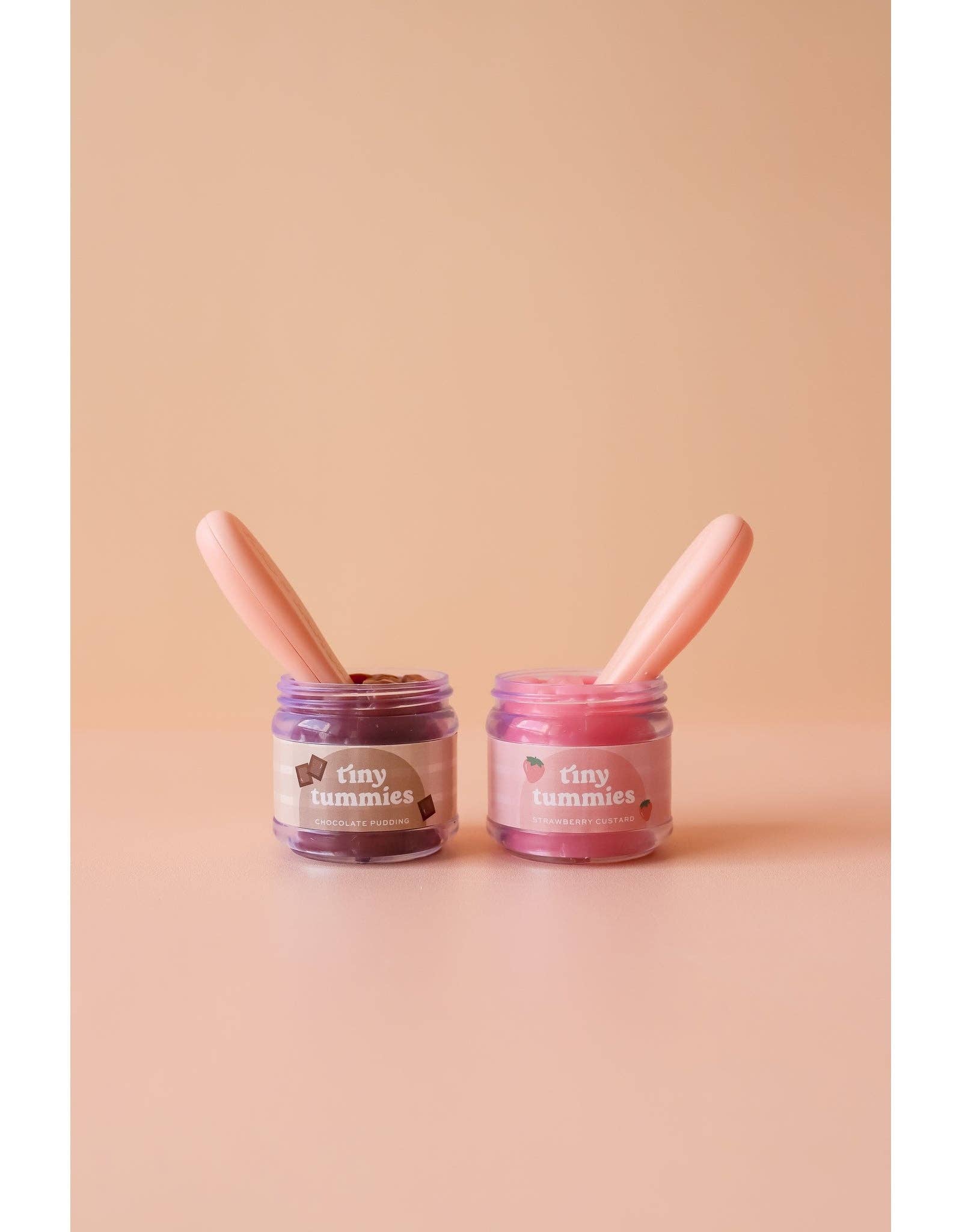 Tiny Tummies - Chocolate pudding - Jar and spoon - Tiny Harlow