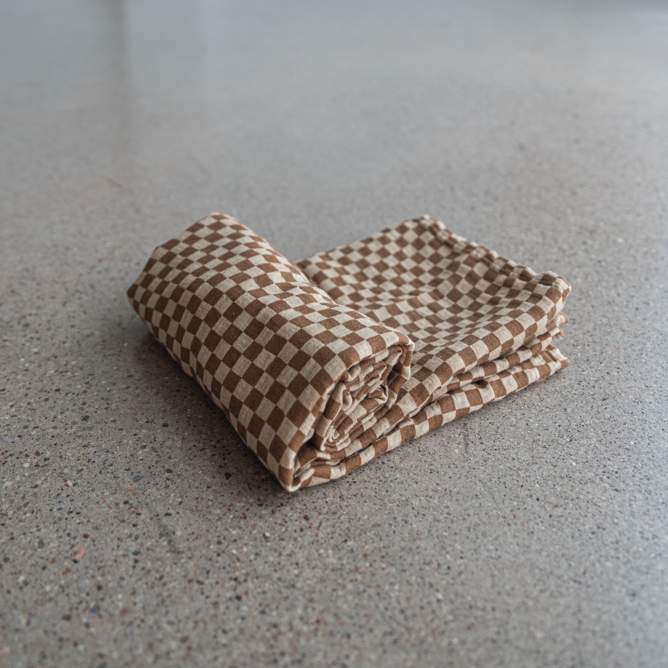 Brown Check | Muslin Swaddle