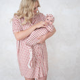 Load image into Gallery viewer, Berry Gingham | Bamboo Knotted Gown
