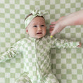 Load image into Gallery viewer, Green Checker | Head Wrap
