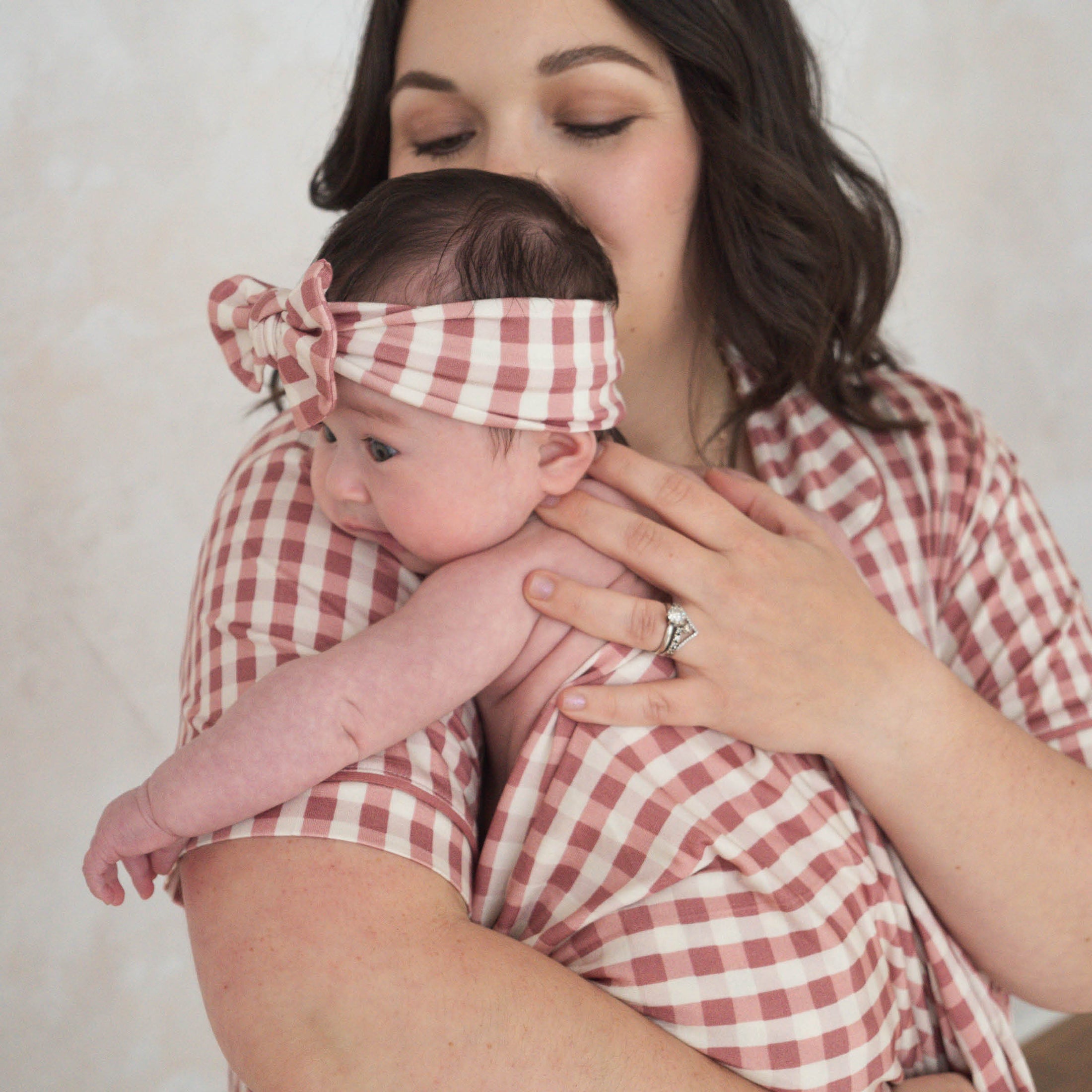 Berry Gingham | Bamboo Swaddle