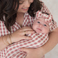 Load image into Gallery viewer, Berry Gingham | Bamboo Swaddle
