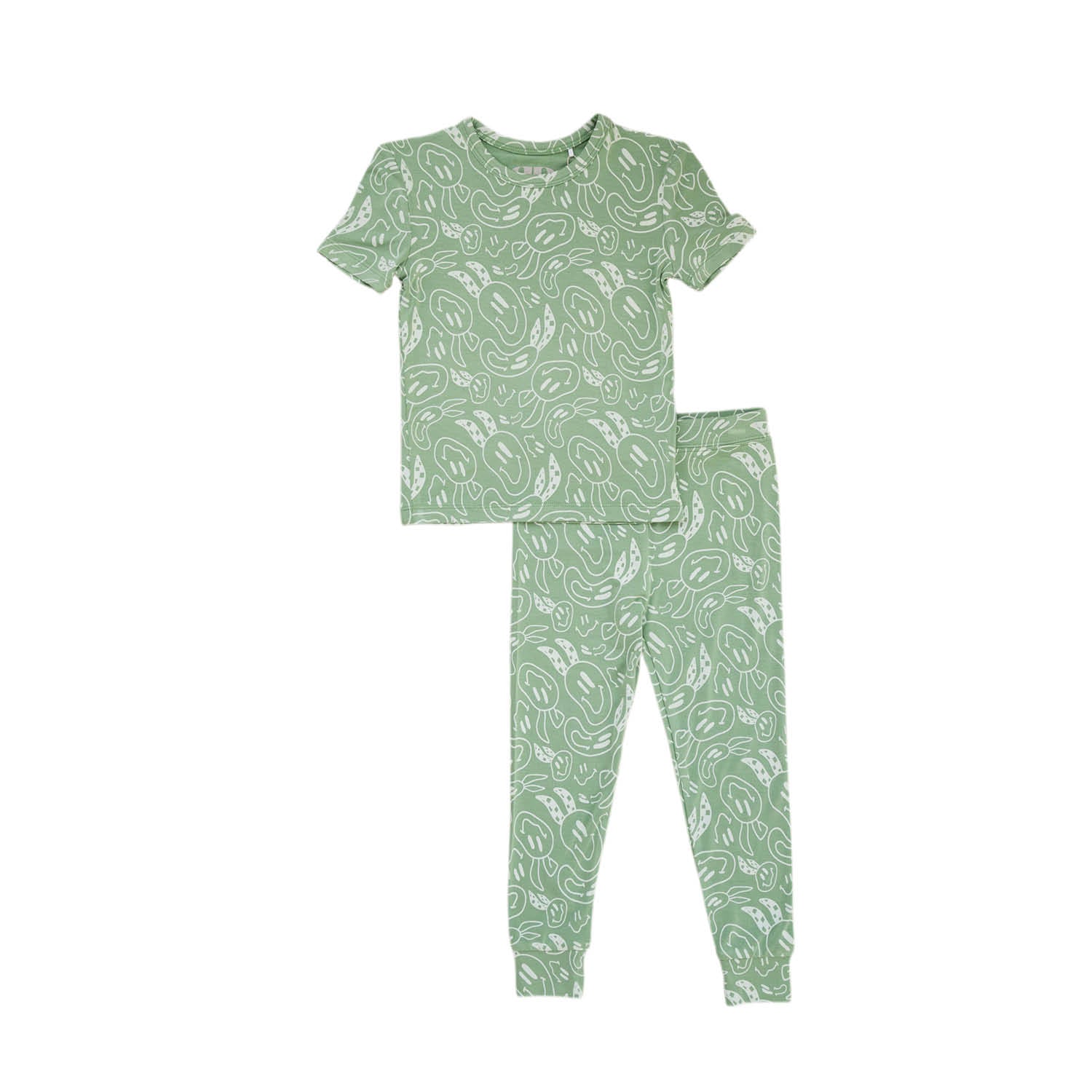 Trippy Bunny - Sage Green | Bamboo Two Piece Set