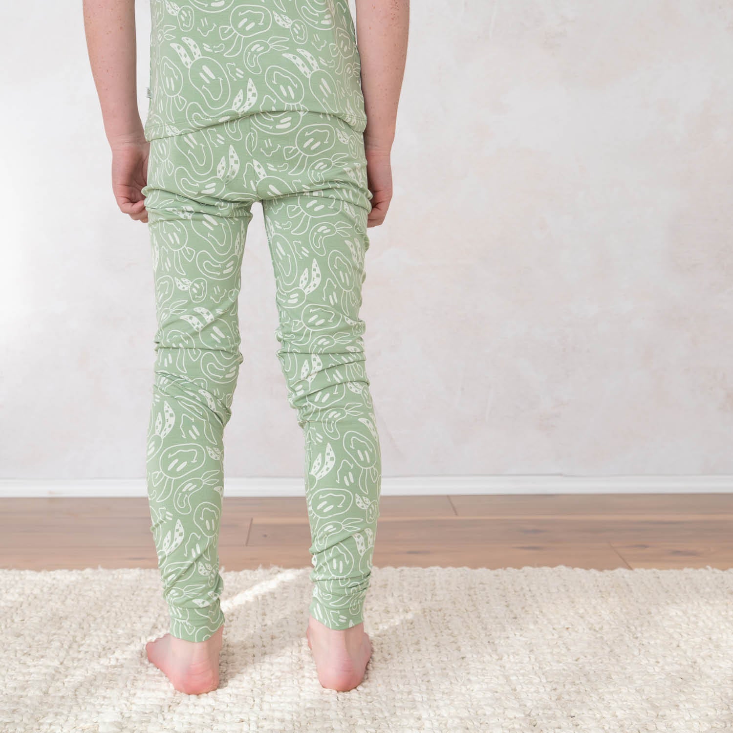 Trippy Bunny - Sage Green | Bamboo Two Piece Set