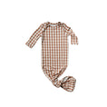 Load image into Gallery viewer, Chocolate Gingham | Bamboo Knotted Gown
