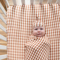 Load image into Gallery viewer, Chocolate Gingham | Bamboo Crib Sheet
