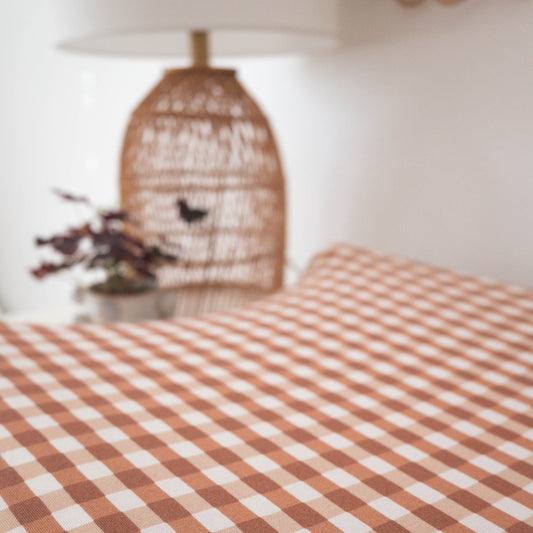 Chocolate Gingham | Bamboo Changing Pad Cover