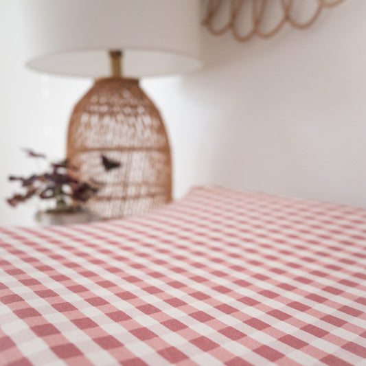 Berry Gingham | Bamboo Changing Pad Cover