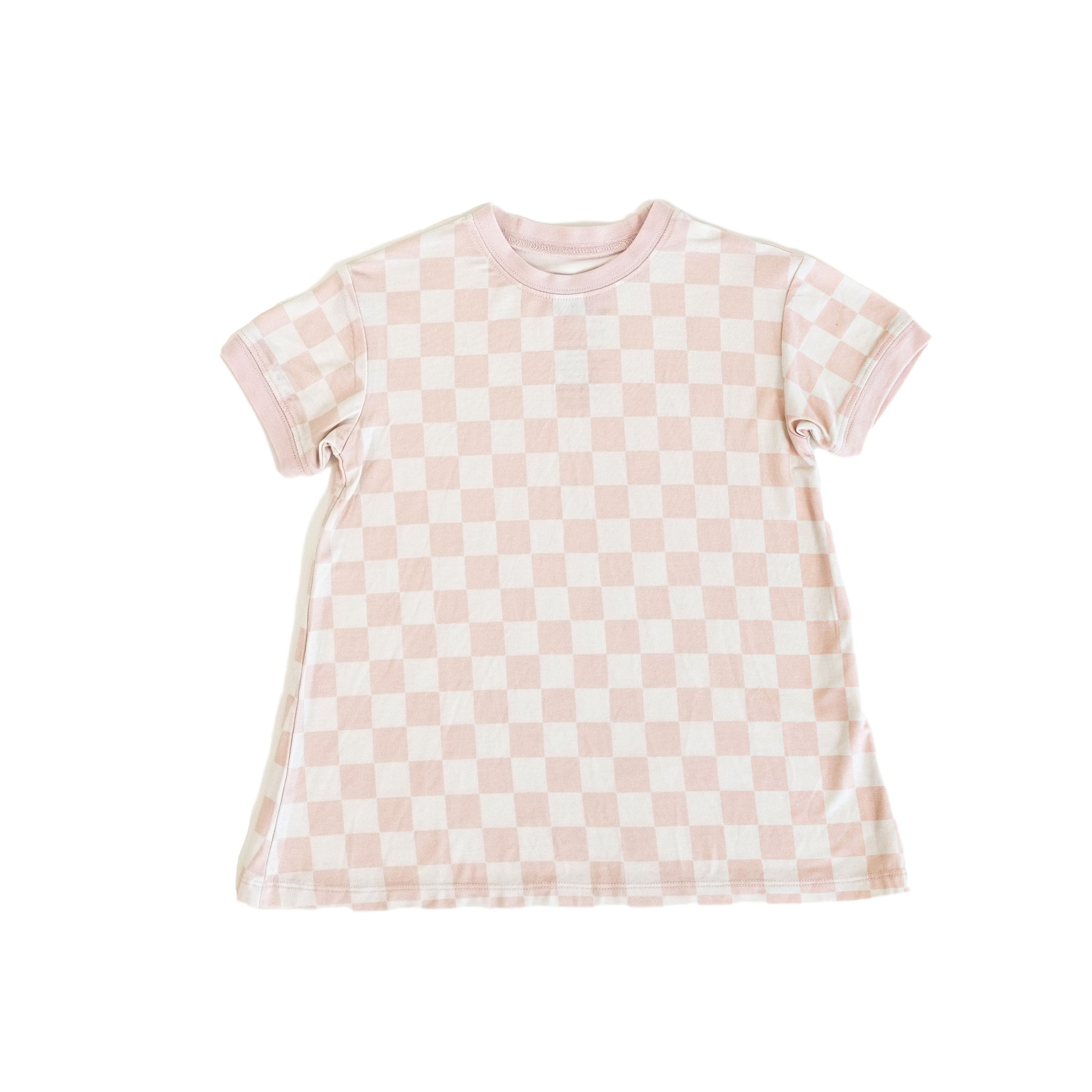 Pink Checker | T-Shirt Dress