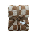 Load image into Gallery viewer, Brown Check | Plush Blanket
