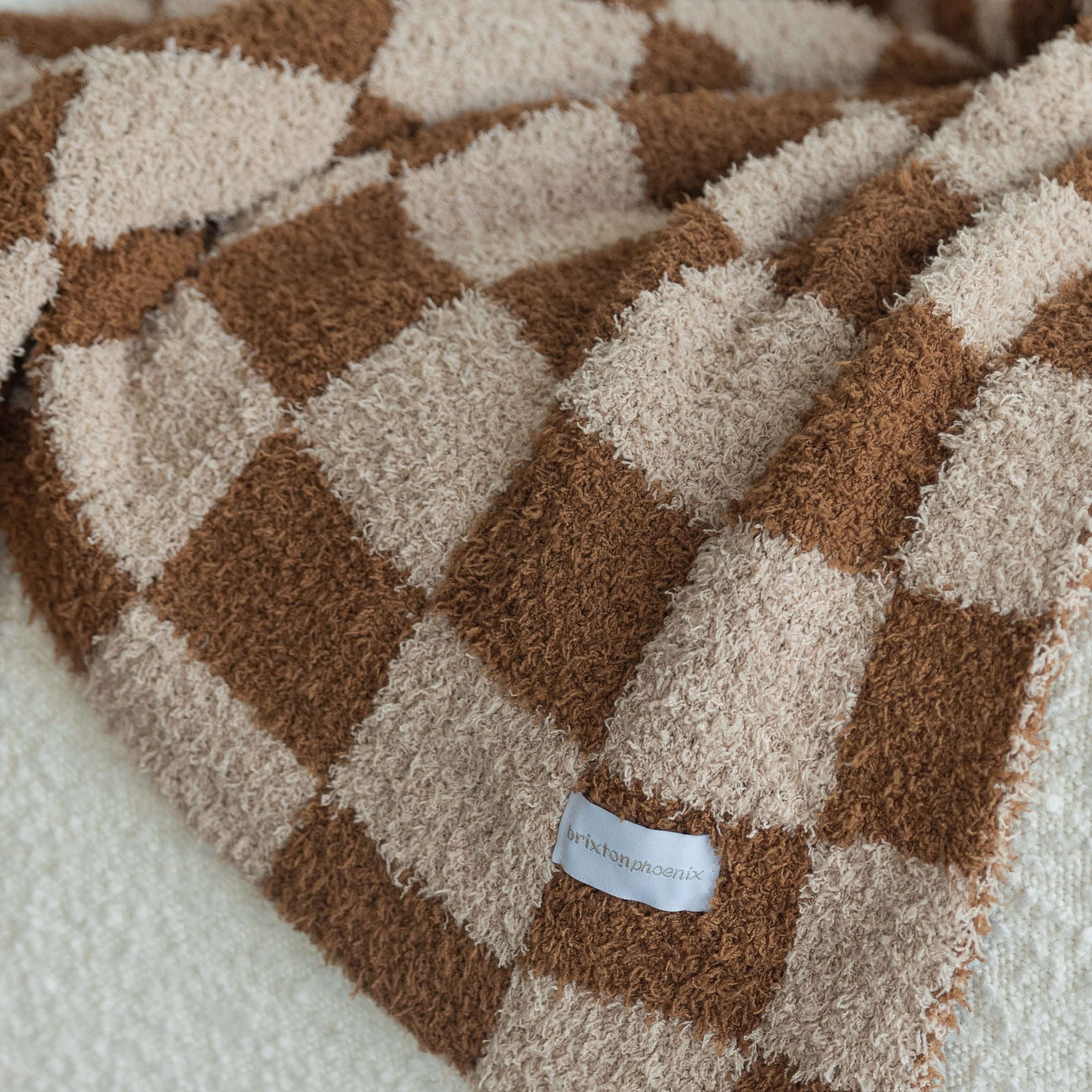 Brown Check | Plush Blanket