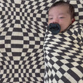 Load and play video in Gallery viewer, B&W Wavy Checker Muslin Swaddle
