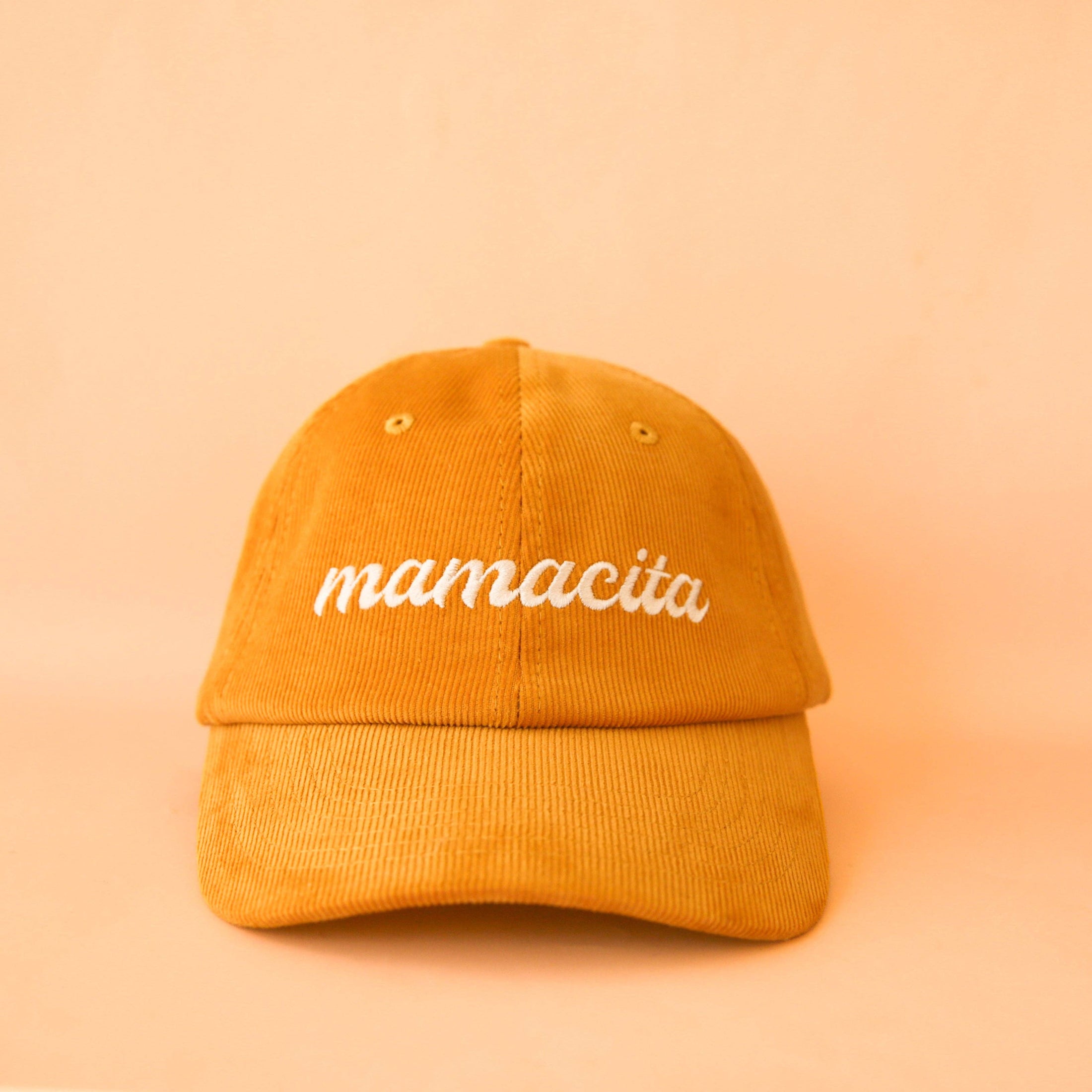 Sunshine Studios - Mamacita Baseball Hat | Golden (Corduroy Dad Cap)