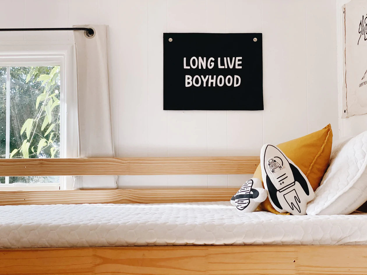 Long Live Boyhood Banner | Black